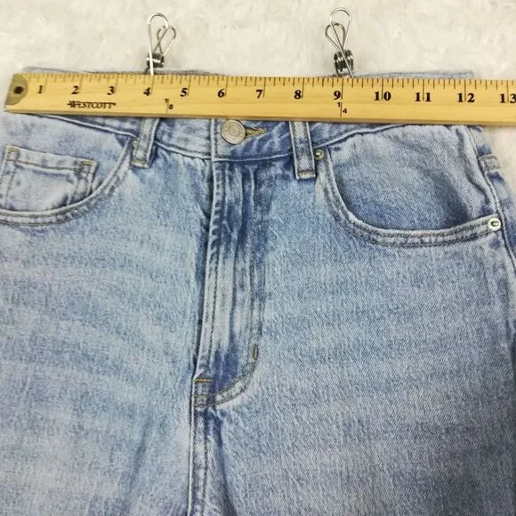 Pacsun Womens Jeans Boot Cut High Rise Denim Light Wash Stretch Unhemmed 26 - Picture 7 of 12